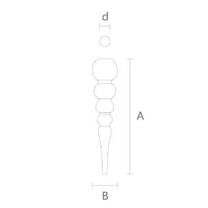 Unique table legs with round elements from oak